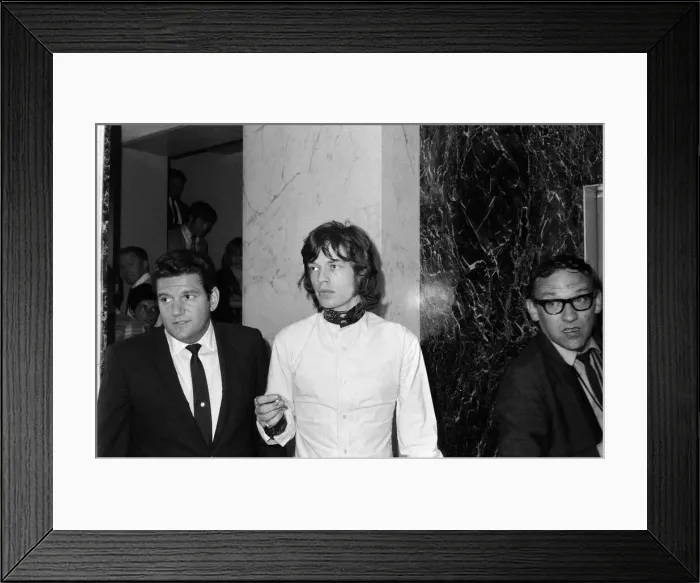 Framed Print : Appeal hearing at the Appeal Court in Central London where Rolling Stones lead singer