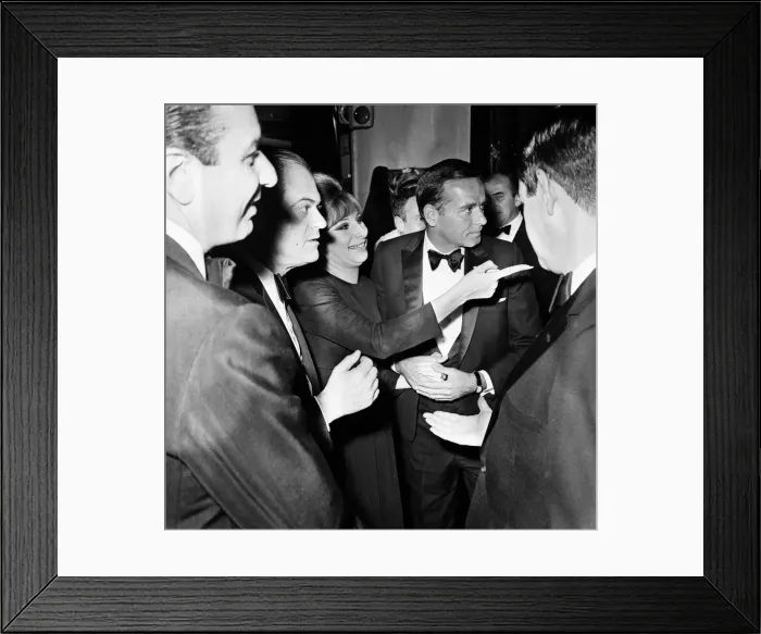 Framed Print : Barbra Streisand, Champagne reception, after West End premiere of Funny Girl Framed Print : Barbra Streisand, Champagne reception, after West End premiere of Funny Girl