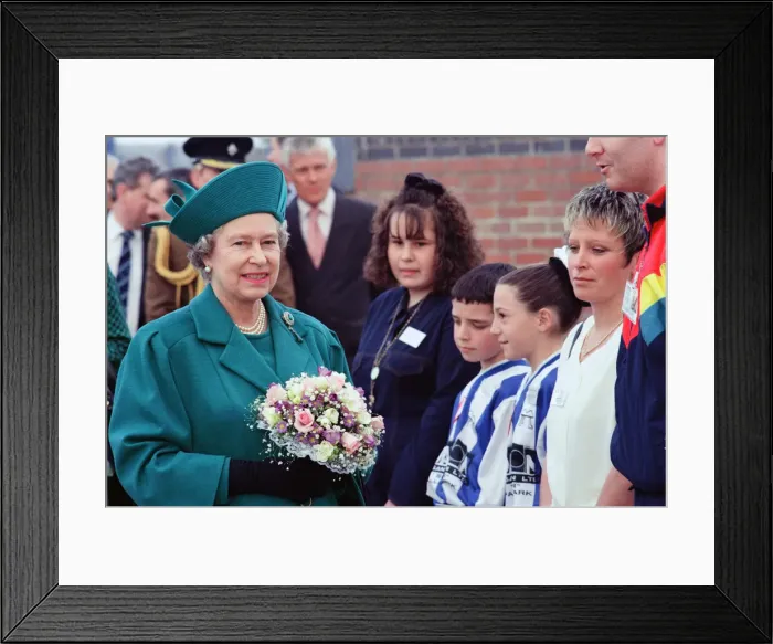 Framed Print : Queen Elizabeth II visiting Middlesbrough to open Pallister Park. 18th May 1993