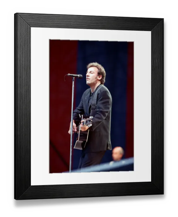 Framed Print : Bruce Springsteen, in concert on his Tunnel of Love Express Tour, Wembley Stadium, London