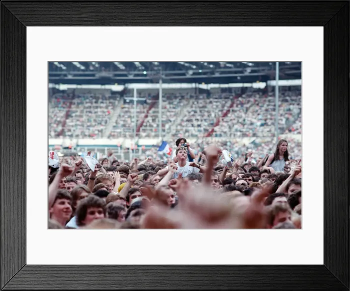 Framed Print : Bruce Springsteen, in concert on his Tunnel of Love Express Tour, Wembley Stadium, London