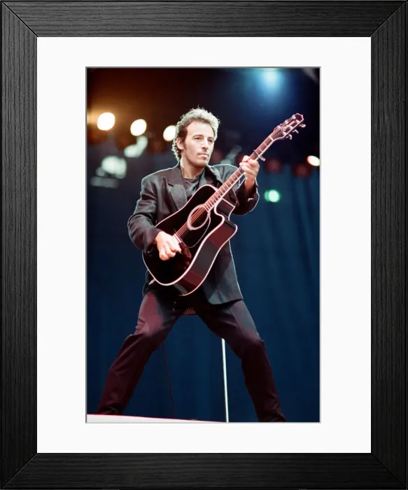 Framed Print : Bruce Springsteen, in concert on his Tunnel of Love Express Tour, Wembley Stadium, London Framed Print : Bruce Springsteen, in concert on his Tunnel of Love Express Tour, Wembley Stadium, London