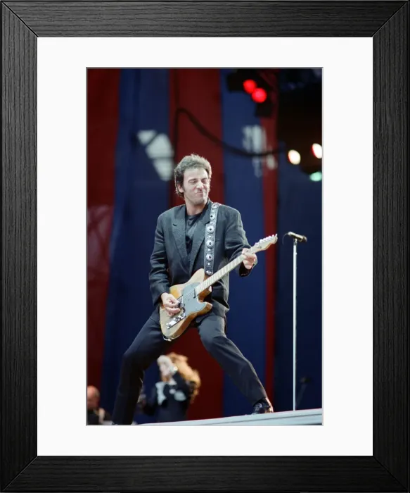 Framed Print : Bruce Springsteen, in concert on his Tunnel of Love Express Tour, Wembley Stadium, London