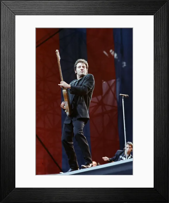 Framed Print : Bruce Springsteen, in concert on his Tunnel of Love Express Tour, Wembley Stadium, London Framed Print : Bruce Springsteen, in concert on his Tunnel of Love Express Tour, Wembley Stadium, London