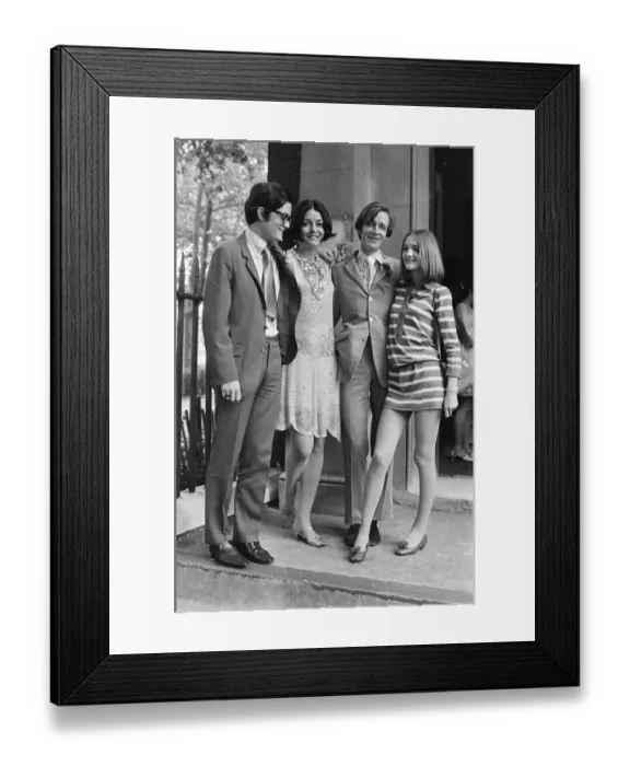 Framed Print : Maxime de la Falaise, weds John McKendry, Curator of Prints at the Metropolitan Museum in