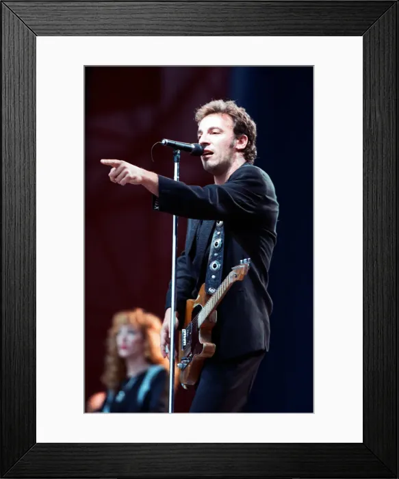 Framed Print : Bruce Springsteen, in concert on his Tunnel of Love Express Tour, Wembley Stadium, London Framed Print : Bruce Springsteen, in concert on his Tunnel of Love Express Tour, Wembley Stadium, London