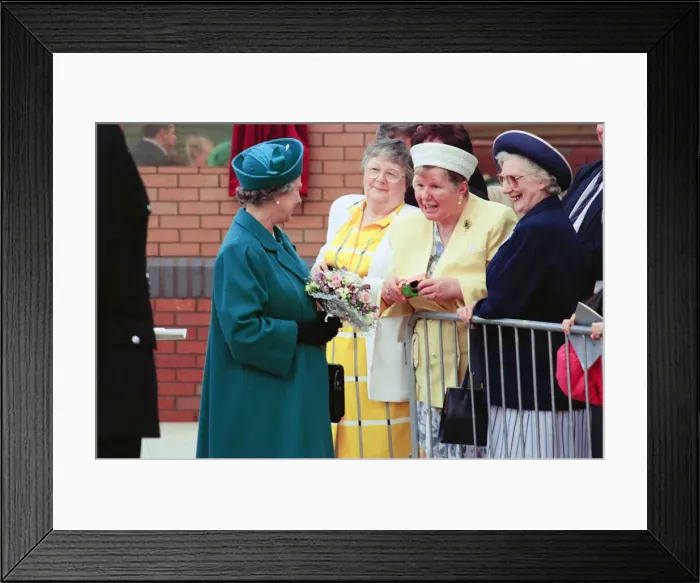 Framed Print : Queen Elizabeth II visiting Middlesbrough to open Pallister Park Framed Print : Queen Elizabeth II visiting Middlesbrough to open Pallister Park