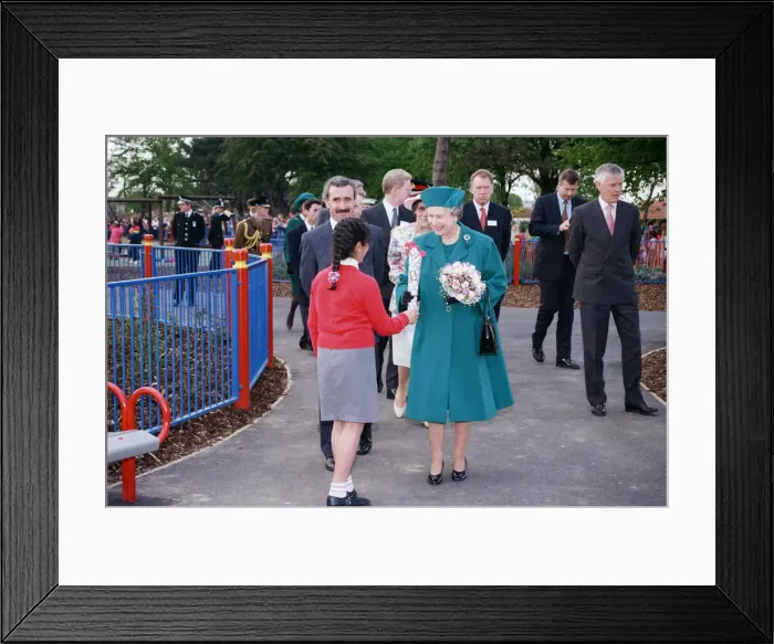 Framed Print : Queen Elizabeth II visiting Middlesbrough to open Pallister Park Framed Print : Queen Elizabeth II visiting Middlesbrough to open Pallister Park