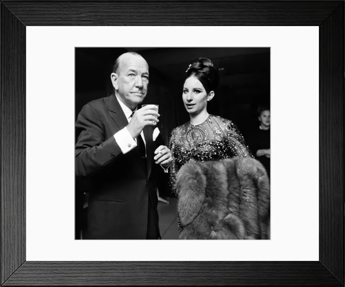 Framed Print : Barbra Streisand, Reception at American Embassy, after benefit performance at the embassy