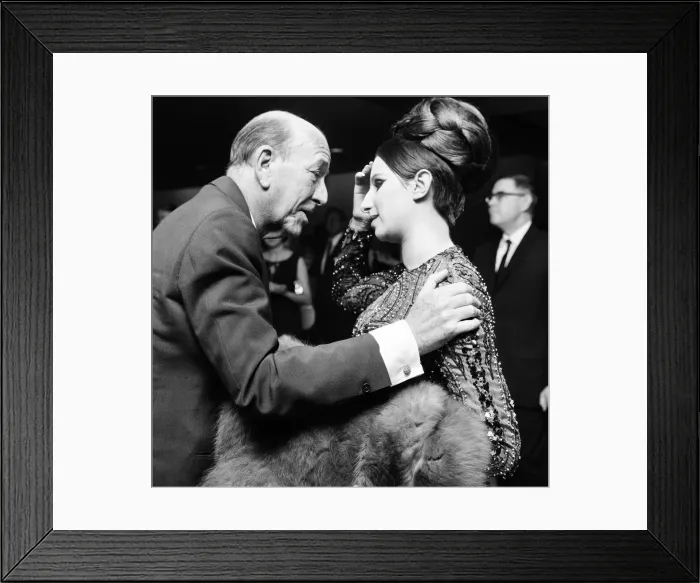 Framed Print : Barbra Streisand, Reception at American Embassy, after benefit performance at the embassy