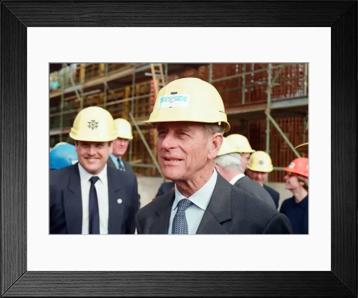 Framed Print : Prince Philip visiting Tees Barrage. 18th May 1993