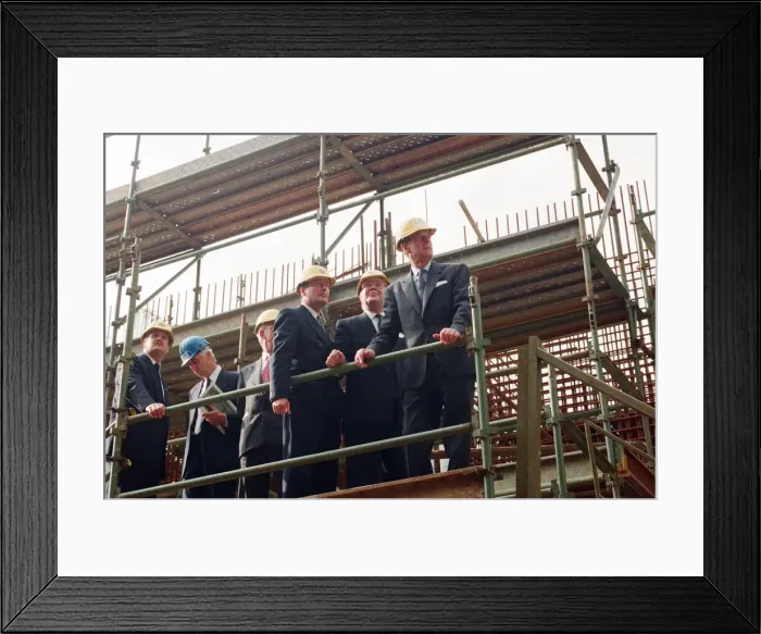 Framed Print : Prince Philip visiting Tees Barrage. 18th May 1993 Framed Print : Prince Philip visiting Tees Barrage. 18th May 1993