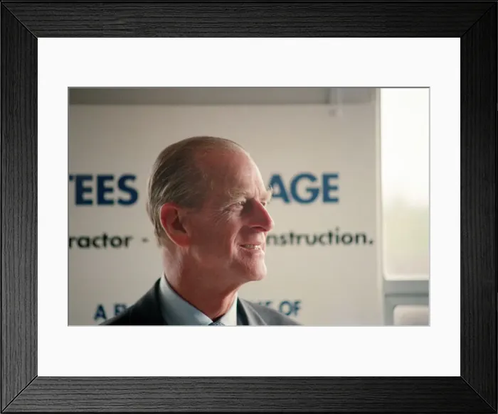 Framed Print : Prince Philip visiting Tees Barrage. 18th May 1993 Framed Print : Prince Philip visiting Tees Barrage. 18th May 1993