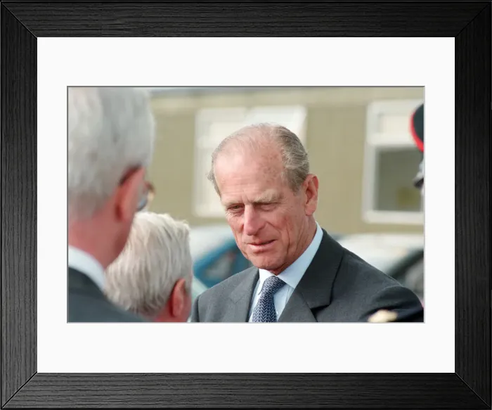 Framed Print : Prince Philip visiting Tees Barrage. 18th May 1993