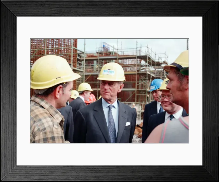 Framed Print : Prince Philip visiting Tees Barrage. 18th May 1993
