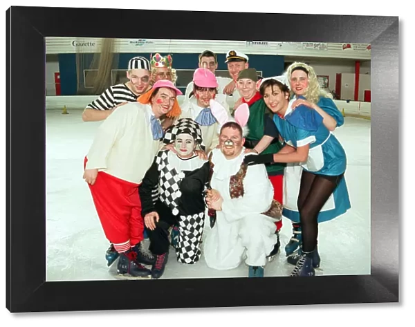 Regulars from the Cleveland Hotel, Middlesbrough held a fancy dress ice skate at