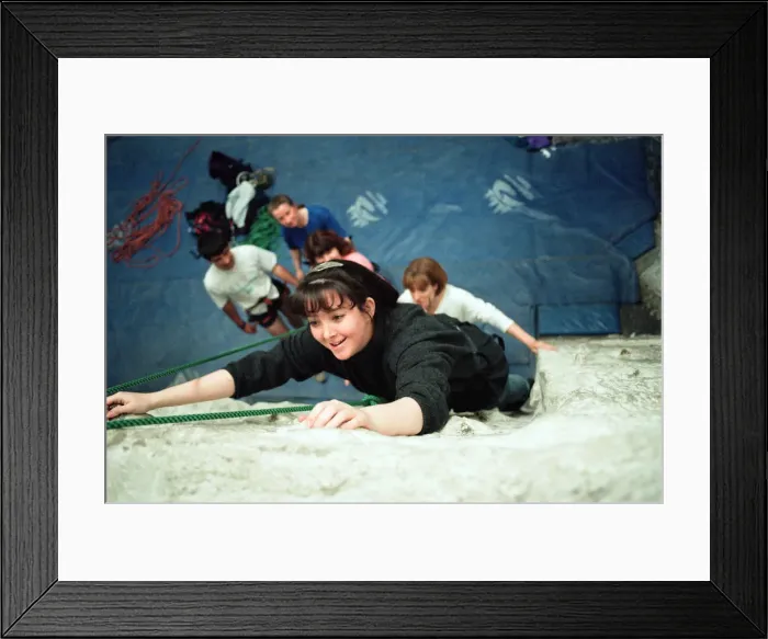 Framed Print : Women from Hartlepool took part in an introductory climbing session at Billingham Forum Framed Print : Women from Hartlepool took part in an introductory climbing session at Billingham Forum