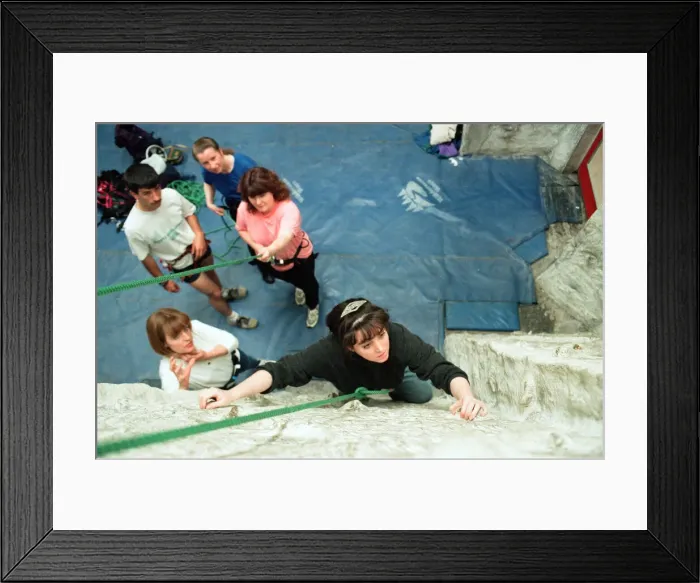 Framed Print : Women from Hartlepool took part in an introductory climbing session at Billingham Forum Framed Print : Women from Hartlepool took part in an introductory climbing session at Billingham Forum