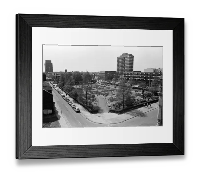 Framed Print : Victoria Square, Middlesbrough. 19th May 1980