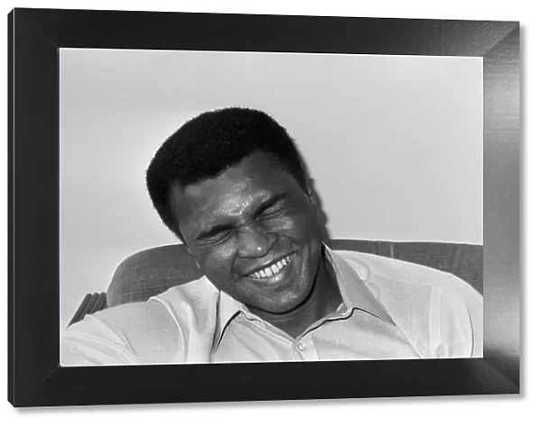 Muhammad Ali at the Albany Hotel in Birmingham. 1st May 1984