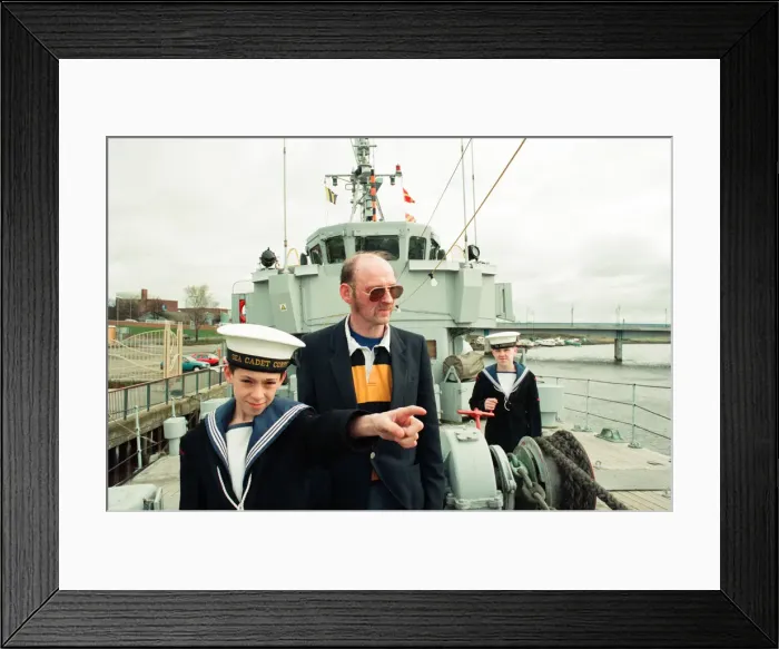Framed Print : HMS Kellington, berthed at Stockton Quayside is now open to the public