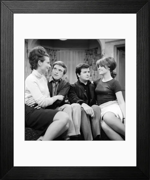 Framed Print : Television Programmes The Likely Lads Terry (James Bolam) has Rose (Kate Story Framed Print : Television Programmes The Likely Lads Terry (James Bolam) has Rose (Kate Story