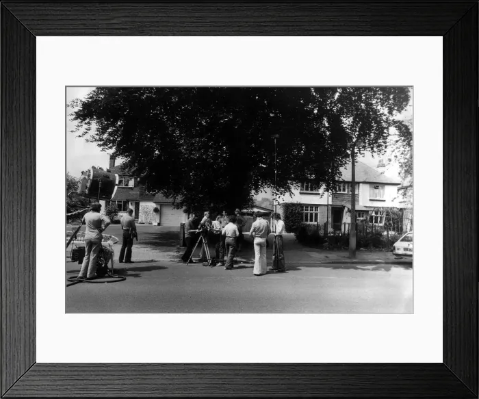 Framed Print : Two homes used as the setting for the Television June 1978 series The Good Life