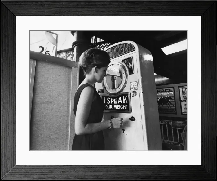Framed Print : Every year the British public pop a million pennies into machines designed to speak