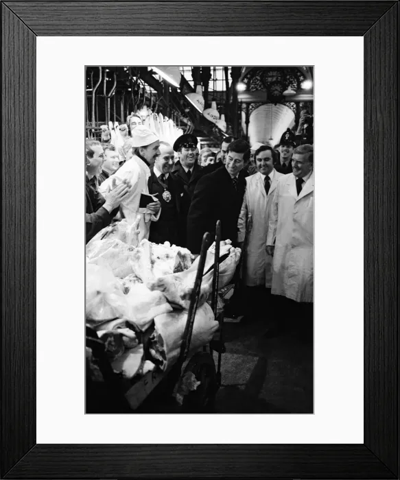 Framed Print : Prince Charles, Prince of Wales, visits Smithfield Market. 4th November 1980 Framed Print : Prince Charles, Prince of Wales, visits Smithfield Market. 4th November 1980