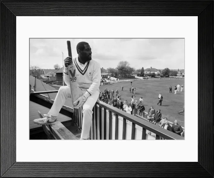 Framed Print : West Indies cricketer Richards at Riston County Cricket club where spent the 1987 season Framed Print : West Indies cricketer Richards at Riston County Cricket club where spent the 1987 season
