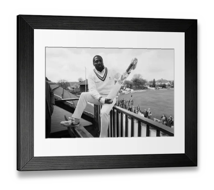 Framed Print : West Indies cricketer Richards at Riston County Cricket club where spent the 1987 season Framed Print : West Indies cricketer Richards at Riston County Cricket club where spent the 1987 season