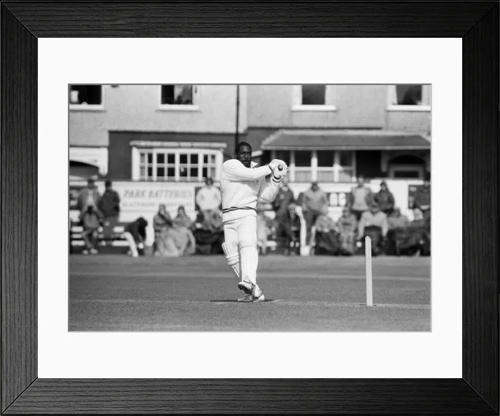 Framed Print : West Indies cricketer Richards in action at Riston County Cricket club where spent