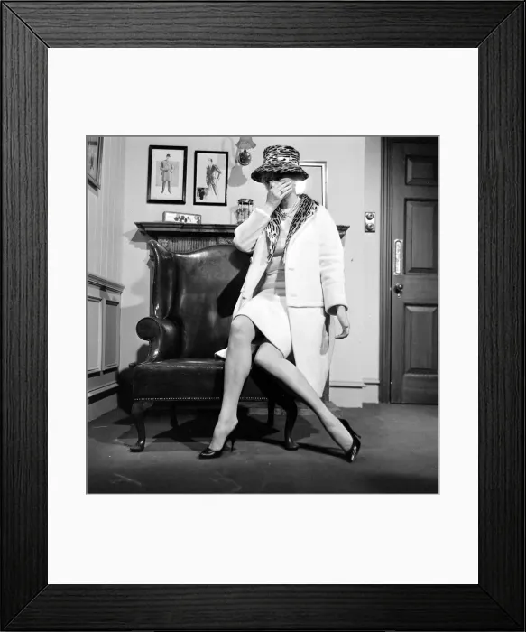 Framed Print : Actress Anita Ekberg seen here on the set of the ABC Murders Entertainment