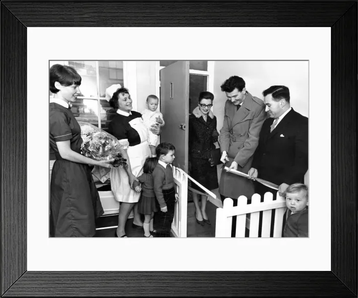 Framed Print : Peter Griffiths Conservative MP for Smethwick, opens a children