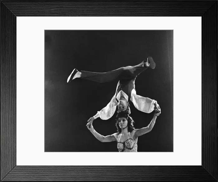 Framed Print : Bertram Mills tightrope act. 18th December 1958