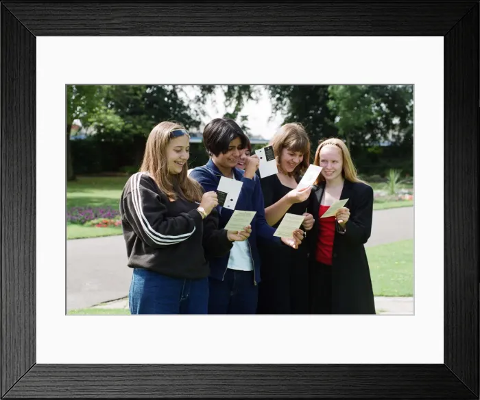 Framed Print : People watching a total solar eclipse at Forbury Gardens, Reading. 11th August 1999