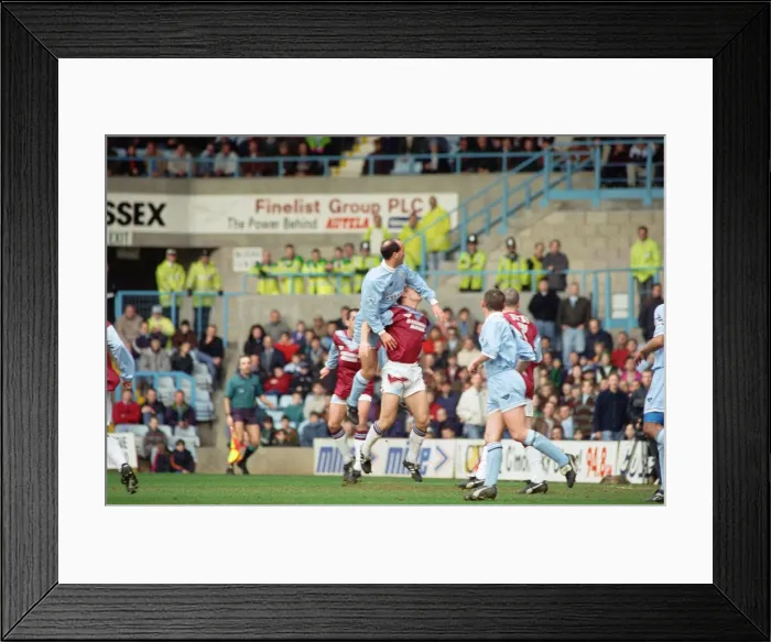 Framed Print : Coventry City 2 v West Ham United 0, Premier League match at Highfield Road Framed Print : Coventry City 2 v West Ham United 0, Premier League match at Highfield Road
