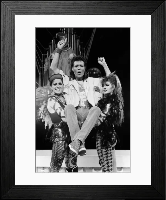 Framed Print : Cliff Richard and the cast of the musical Time Framed Print : Cliff Richard and the cast of the musical Time