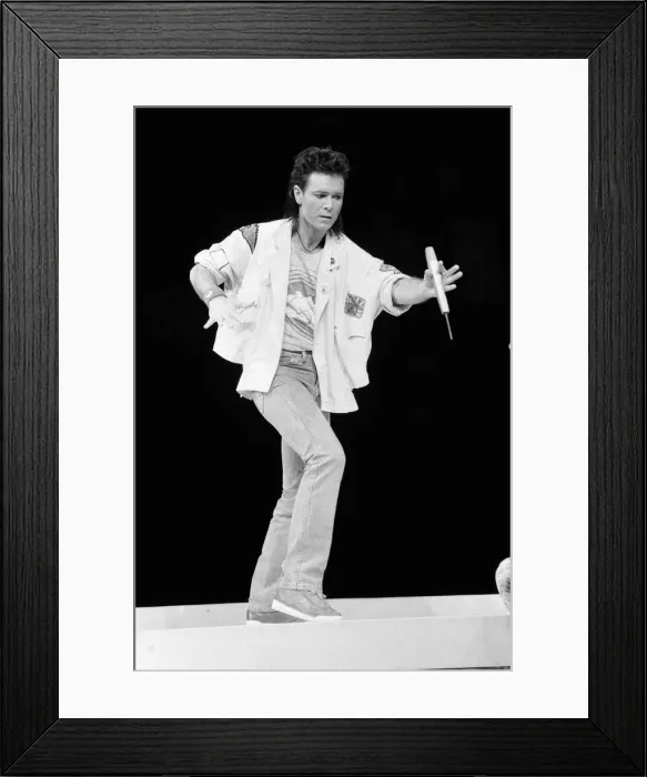 Framed Print : Cliff Richard and the cast of the musical Time