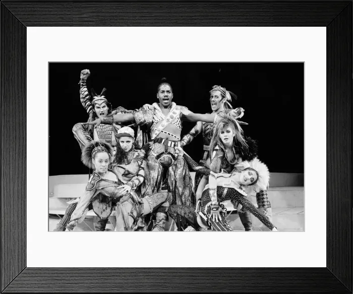 Framed Print : Cliff Richard and the cast of the musical Time Framed Print : Cliff Richard and the cast of the musical Time