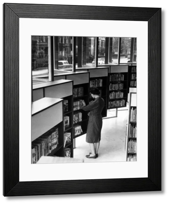 Framed Print : Jesmond, Newcastle branch library, the first circular library in the North-East opens to Framed Print : Jesmond, Newcastle branch library, the first circular library in the North-East opens to