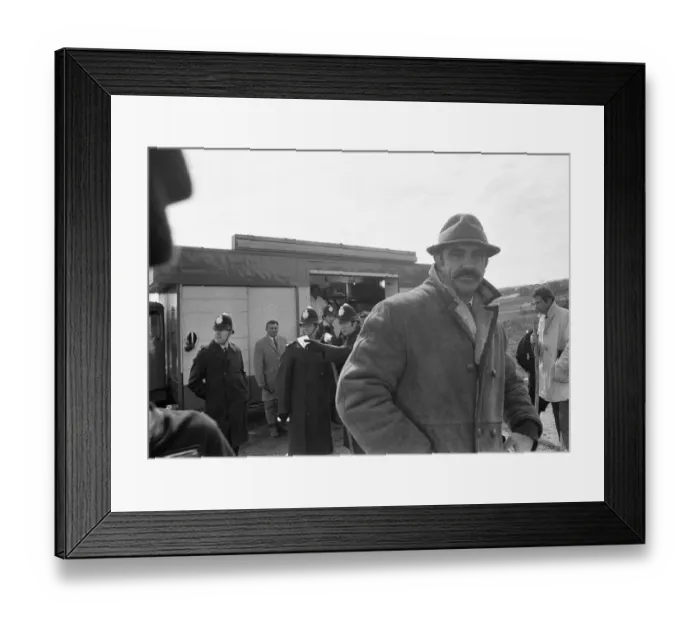 Framed Print : Sean Connery, the rest of the cast and crew of the movie Offence Framed Print : Sean Connery, the rest of the cast and crew of the movie Offence