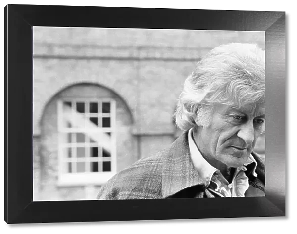 John Pertwee as Dr Who, seen here during filming 'The Time Monster'