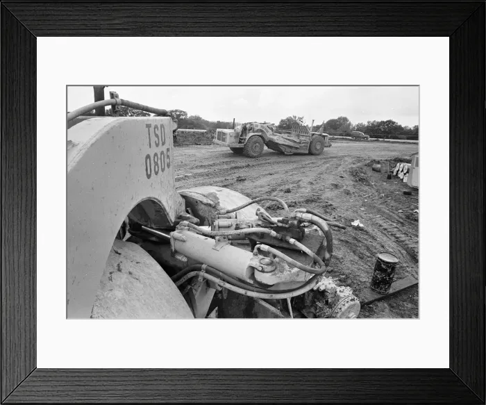 Framed Print : M4 Motorway Construction, June 1971. Reading, Berkshire Framed Print : M4 Motorway Construction, June 1971. Reading, Berkshire