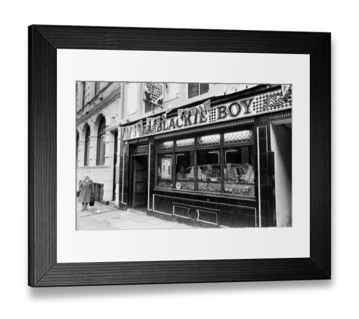 Framed Print : Blackie Boy, Public House, Newcastle, Circa 1988 Framed Print : Blackie Boy, Public House, Newcastle, Circa 1988
