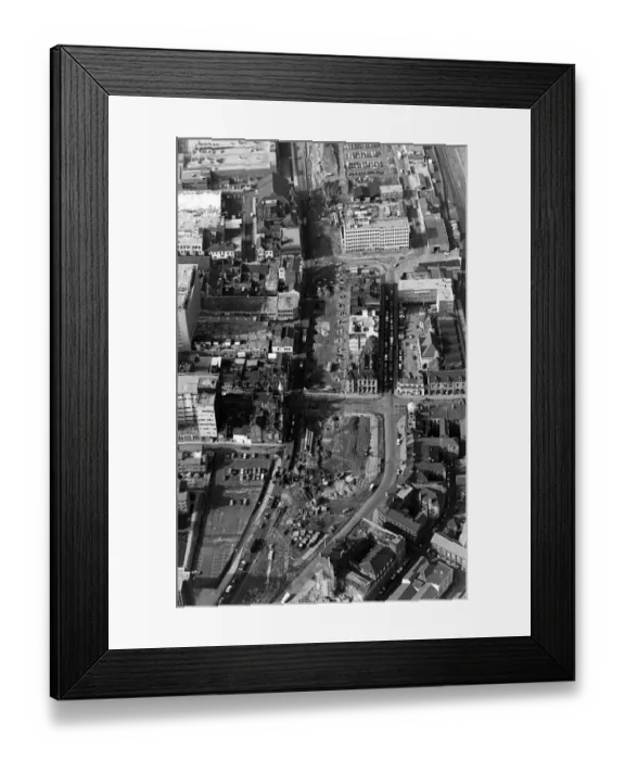 Framed Print : Aerial view showing where Middlesbroughs Royal Exchange buildings once were