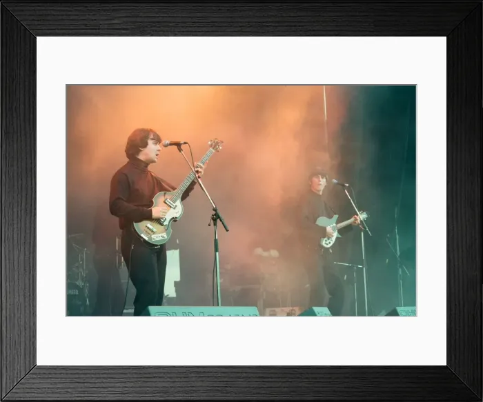 Framed Print : A 60s and 70s concert featuring look-a-like bands Beatlemania Framed Print : A 60s and 70s concert featuring look-a-like bands Beatlemania