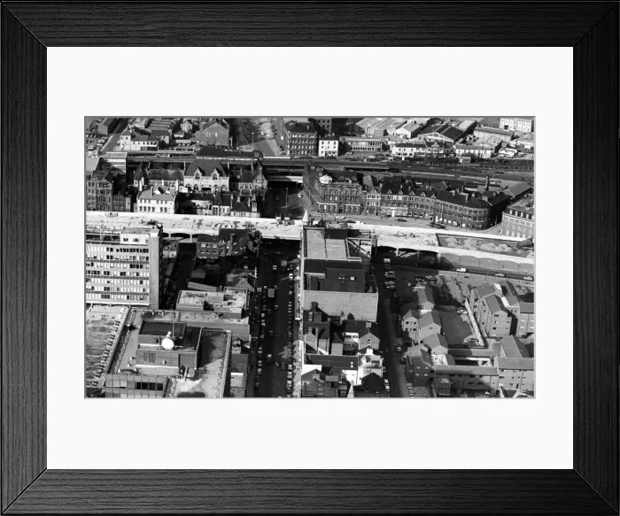Framed Print : Pictured from the air, the bridge across Albert Road, which forms part of the new A66 Framed Print : Pictured from the air, the bridge across Albert Road, which forms part of the new A66
