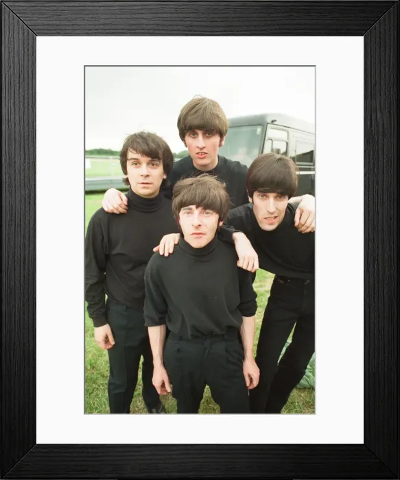 Framed Print : A 60s and 70s concert featuring look-a-like bands Beatlemania