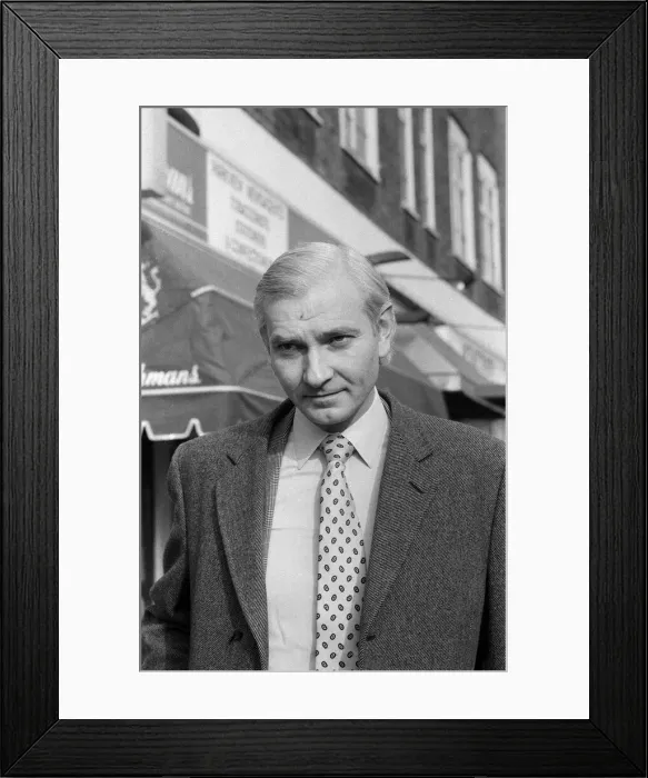 Framed Print : Harvey Proctor, MP for Billericay, Essex, pictured standing outside a newsagent Framed Print : Harvey Proctor, MP for Billericay, Essex, pictured standing outside a newsagent